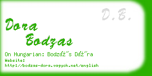 dora bodzas business card